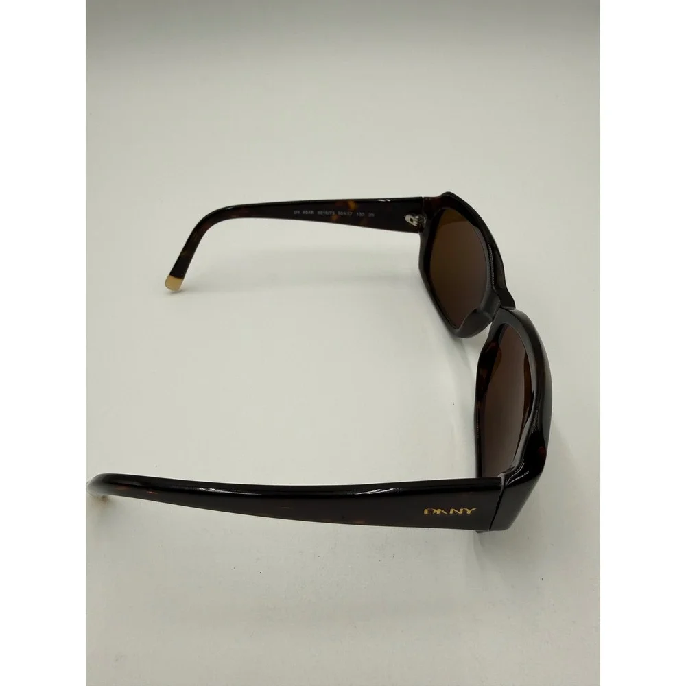 DKNY Sunglasses Womens 55mm Tortoise Excellent DY 4048 Rectangular Brown Lens